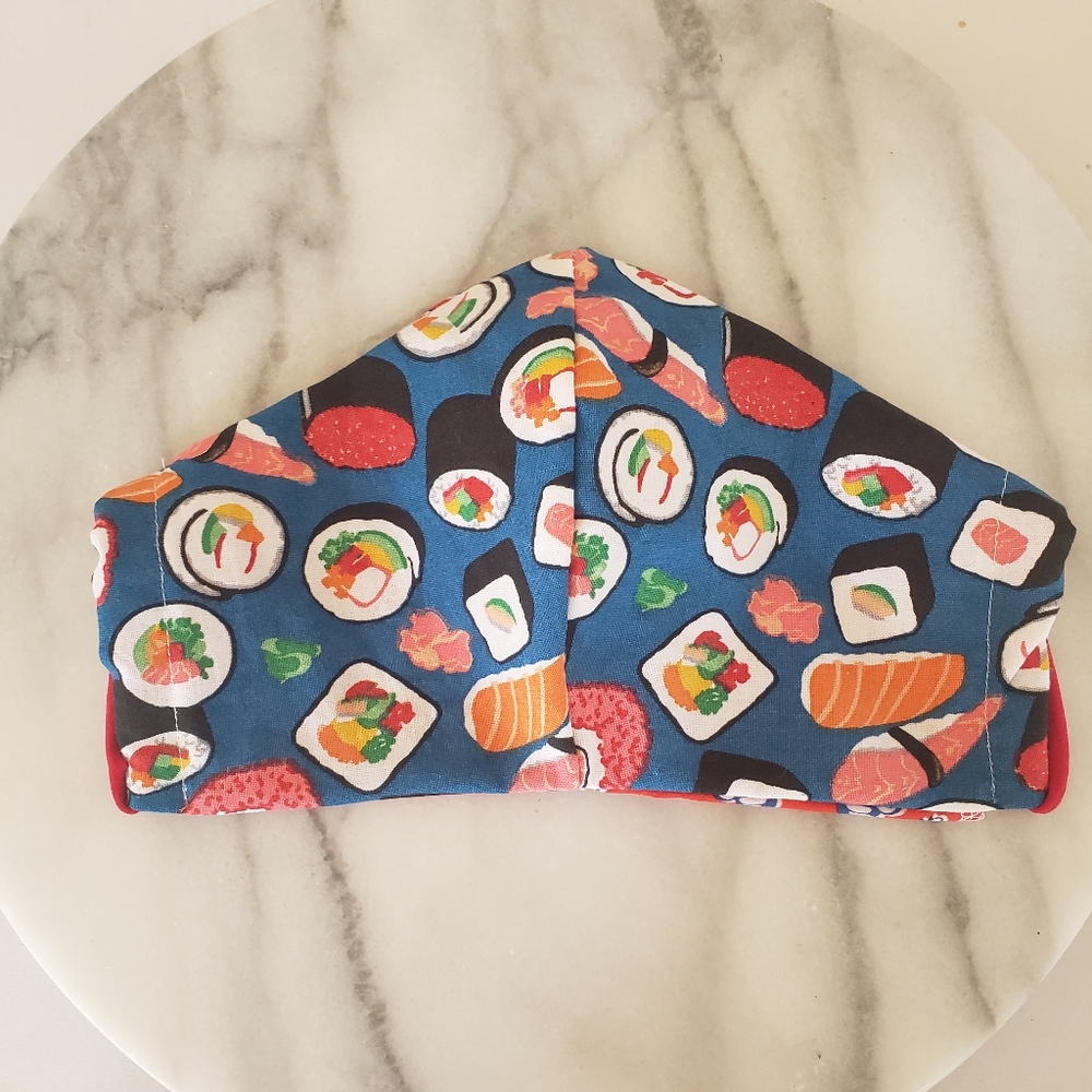 Sushi rolls face mask